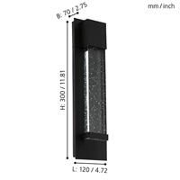 Eglo Design wandlampVillagrazia 30cm zwart - 98153 - thumbnail