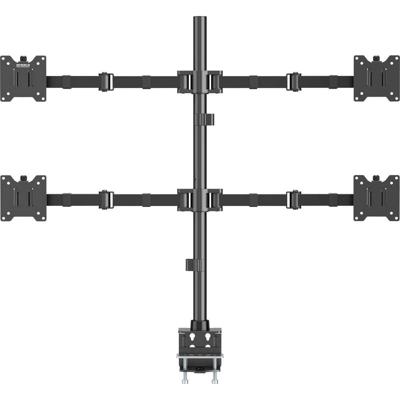 SpeaKa Professional SP-MM-541 Monitor-tafelbeugel 4-voudig 43,2 cm (17) - 88,9 cm (35) Zwart Kantelbaar en zwenkbaar, Draaibaar, In hoogte verstelbaar