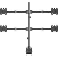 SpeaKa Professional SP-MM-541 Monitor-tafelbeugel 4-voudig 43,2 cm (17) - 88,9 cm (35) Zwart Kantelbaar en zwenkbaar, Draaibaar, In hoogte verstelbaar - thumbnail