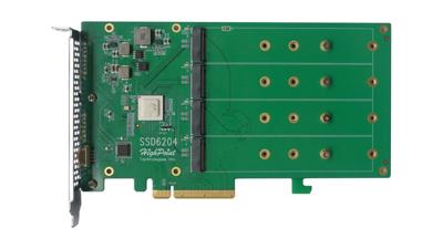 HighPoint SSD6204 PCIe 3.0 x8 4-Port M.2 NVMe raid-kaart HighPoint SSD6204 PCIe 3.0 x8 4-Port M.2 NVMe raid-kaart