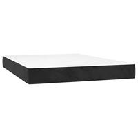 Boxspring met matras fluweel zwart 140x190 cm - thumbnail