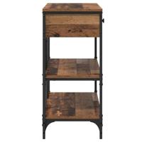 Wandtafel met lade met plank met opslag Oud hout Bewerkt hout - thumbnail