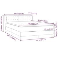 Boxspring met matras fluweel zwart 140x210 cm - thumbnail
