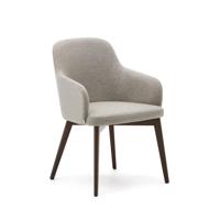 Kave Home Eetkamerstoel 'Nelida' Walnoot, kleur Bruin - thumbnail