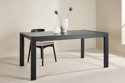 Nohr Uitschuifbare Eettafel 'Cederick' Eikenhout, 170/210/250 x 95cm, kleur Zwart