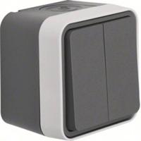 Berker 30753505 W.1 (opbouw) Serieschakelaar spatwaterdicht Grijs, Lichtgrijs 1 stuk(s) - thumbnail