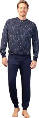 Marine blauwe heren pyjama Hajo Marine blauwe heren pyjama Hajo