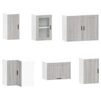 11-delige Keukenkastenset Porto bewerkt hout grijs sonoma eiken - thumbnail