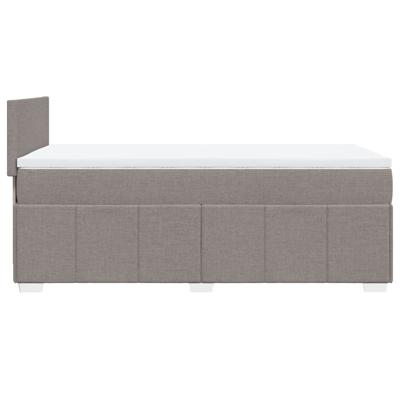Boxspring met matras stof taupe 90x200 cm