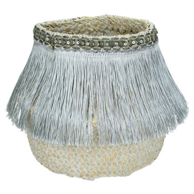 Wants&Needs Accessoires Mand Zeegras Zilver 25 X 25 X 20
