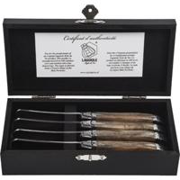 Laguiole Style de Vie Botermessen Olijfhout 4 stuks - thumbnail