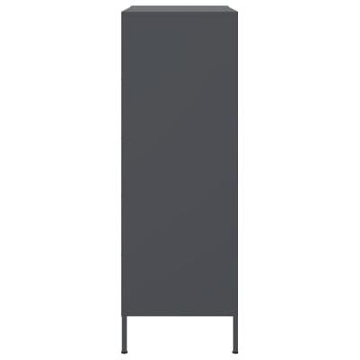 Hoge kast 68x39x113 cm staal antracietkleurig