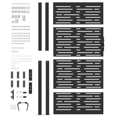Tuinpoort, Tuindeur 105x75 cm Cortenstaal Vierkant Ontwerp
