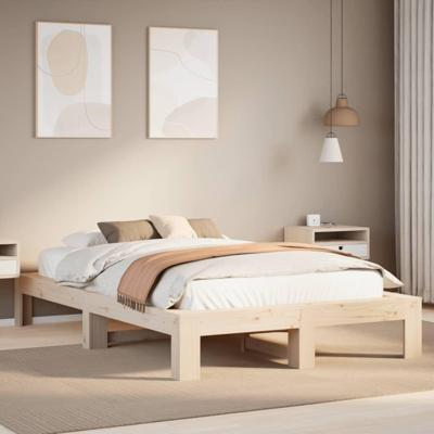 Bedframe zonder matras massief grenenhout 120x200 cm