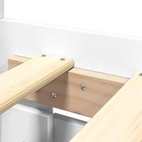 Bedframe met hoofdeinde zonder matras 200x200 cm wit - thumbnail