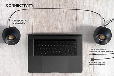 Creative Pebble V2, 2.0 2.0 PC-luidsprekers Kabelgebonden 4 W Zwart