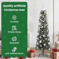 VidaXL Kunstkerstboom met 150 led groen 150 cm pvc en plastic en staal - thumbnail