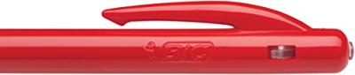 Bic balpen M10 Clic op blister, medium punt, rood