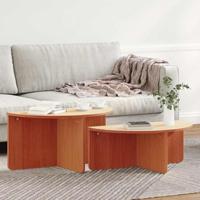 Salontafel 2 pcs Wasbruin 79 x 39.5 x 40 cm Massief grenenhout - thumbnail