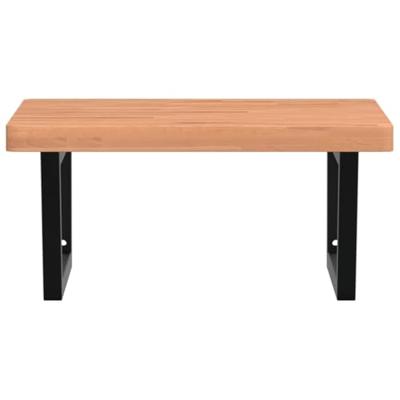 Badkamer wandschap staal en massief beukenhout