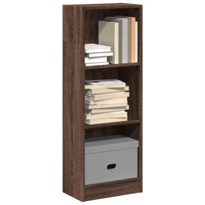 Boekenkast 40x24x109 cm bewerkt hout bruin eikenkleurig