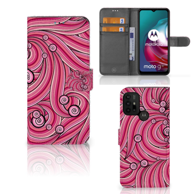 Motorola Moto G10 | G20 | G30 Hoesje Swirl Pink Motorola Moto G10 | G20 | G30 Hoesje Swirl Pink