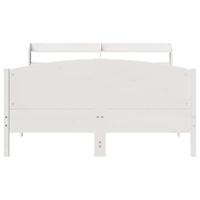 Bedframe zonder matras massief grenenhout wit 160x200 cm - thumbnail