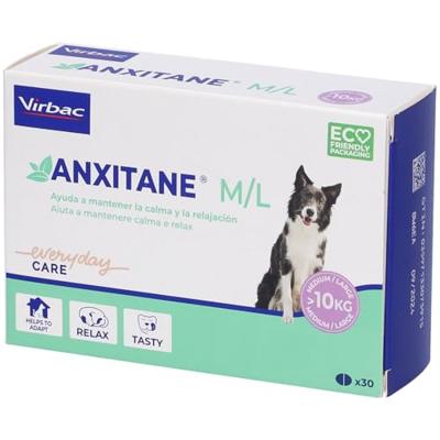 VIRBAC Anxitane Medium & Large - kalmerend middel voor honden - 30 tabletten