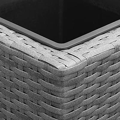 Polyrattan Bloembak 4 delig - Grijs - 95 x 27 x 60 cm Polyrattan Bloembak 4 delig - Grijs - 95 x 27 x 60 cm