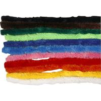 Creativ Company Chenille, l: 30 cm, dikte 15 mm, diverse kleuren, 200 div/ 1 doos - thumbnail