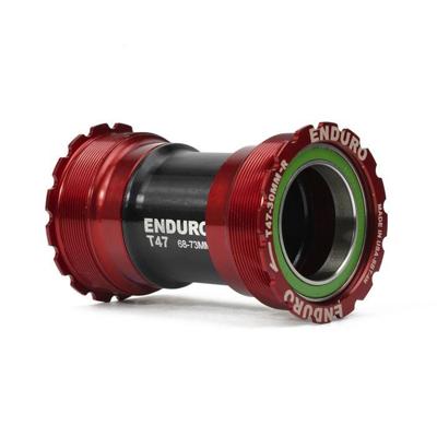 ENDURO BEARINGS T47 internal bottom bracket to 30mm (narrow) - a/c ss - red
