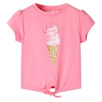 VidaXL Kindershirt 116 fluorescerend felroze - thumbnail