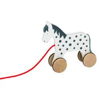 Goki houten trekdier paard - thumbnail