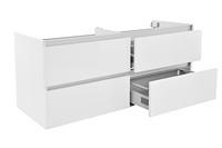 Vision onderkast met 4 laden 2 uitsparingen 120 x 46 cm glans wit - thumbnail