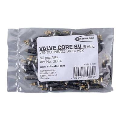 SCHWALBE Valve core (50 pcs) - sv - black