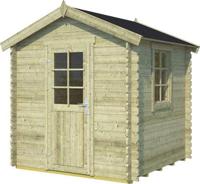 Blokhut Wels 200x200 Olijfgroen Geimpregneerd Outdoor Life - Outdoor life - thumbnail