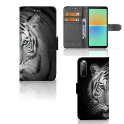 Sony Xperia 10 IV | Telefoonhoesje | Met pasjeshouder | Tijger
