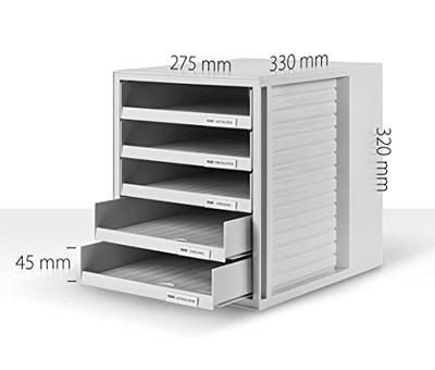HAN Schubladenbox 1401-11 Ladebox Lichtgrijs DIN A4 Aantal lades: 5