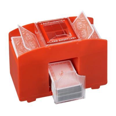 Relaxdays kaartenschudmachine op batterij rood 4 decks | 6 stuks Relaxdays kaartenschudmachine op batterij rood 4 decks | 6 stuks