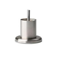 Stalen meubelpoot rvs look rond ø 4,2 cm en hoogte 5 cm (M8) - thumbnail