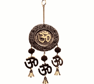 Bellen Decoratie met Rudraksha en OHM Symbolen