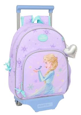 Schoolrugzak met Wielen Frozen Spirit Lila 28 x 34 x 10 cm