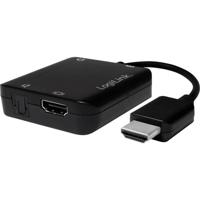 LogiLink CV0106 Adapter [1x HDMI-stekker - 1x HDMI-bus, Toslink-bus (ODT)] Zwart 1.42 m - thumbnail