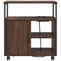 Kantoor kast bruin eikenkleur 60 x 46 x 67 cm Bewerkt hout - thumbnail