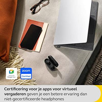 Jabra Evolve2 Buds True Wireless in-ear Bluetooth oordopjes met Active Noise Cancellation (ANC) en Jabra MultiSensor Voice-technologie - gecertificeerd voor apps voor virtuele vergaderingen - zwart