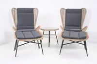 Lounge set Milan Relax Sand 2 stoelen en 1 tafel van SenS-Line - thumbnail