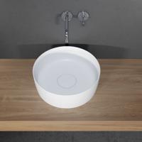 Waskom Riho Thin Opbouw Rond 41.8 cm Mat Wit - thumbnail