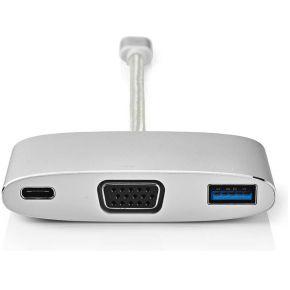 3-in-1 USB 3.0-Adapterkabel | Verguld 0,2 m | USB C Male naar USB C Female/USB-A Female/VGA Female | Voor Aansluiten van een Monitor en 2 USB-Apparaten 3-in-1 USB 3.0-Adapterkabel | Verguld 0,2 m | USB C Male naar USB C Female/USB-A Female/VGA Female | Voor Aansluiten van een Monitor en 2 USB-Apparaten