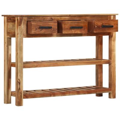 Dressoir met 3 lades 110x30x80 cm massief hout