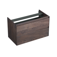 Onderkast Forzalaqua Reno 100x51x60 Cm 2 Lades Softclose Eiken Charcoal - thumbnail